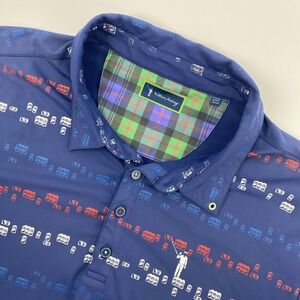 William Murray Golf Polo Mens Extra Large Navy Blue Beer Performance Sporty XL